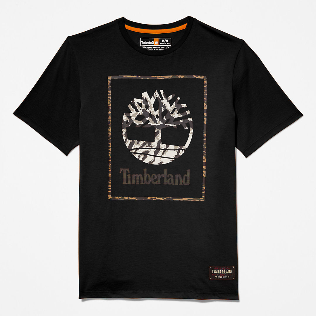 Timberland Mens Year of the Tiger T-Shirt for Men in Black