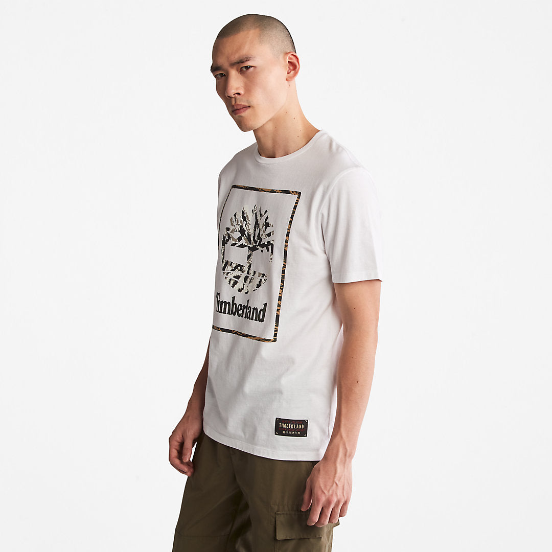 Timberland Mens Year of the Tiger T-Shirt for Men in White