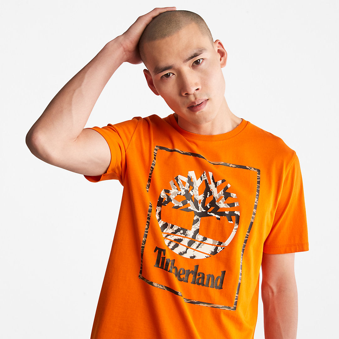 Timberland Mens Year of the Tiger T-Shirt for Men in Orange