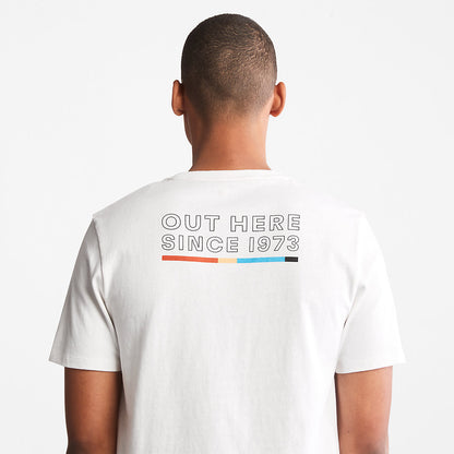 Timberland Mens Outdoor Archive T-Shirt for Men in White