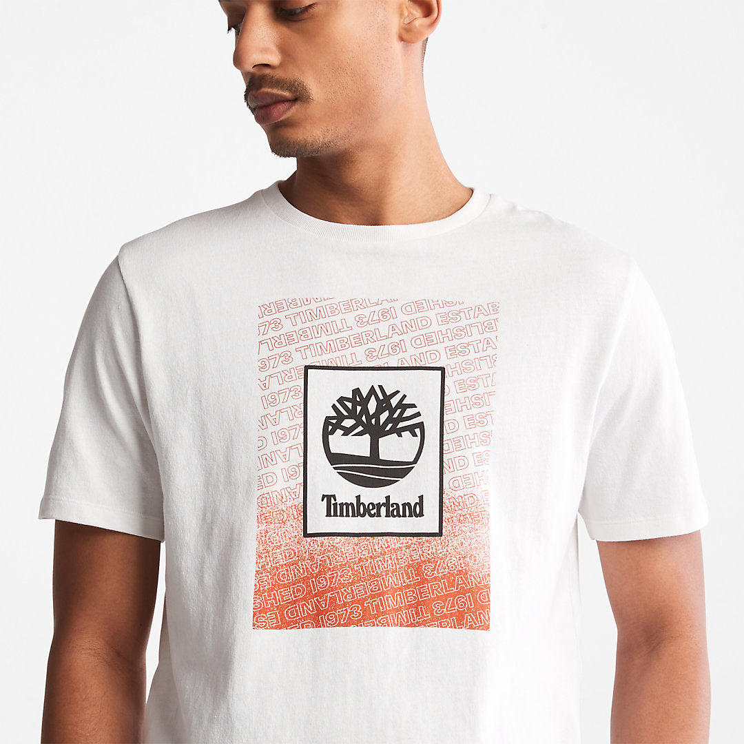 Timberland Mens Outdoor Archive T-Shirt for Men in White