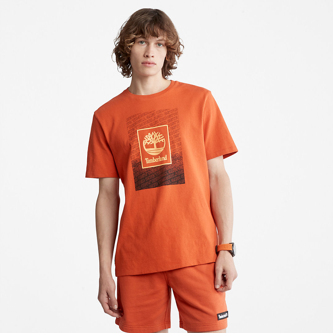 Timberland Mens Outdoor Archive T-Shirt for Men in Orange