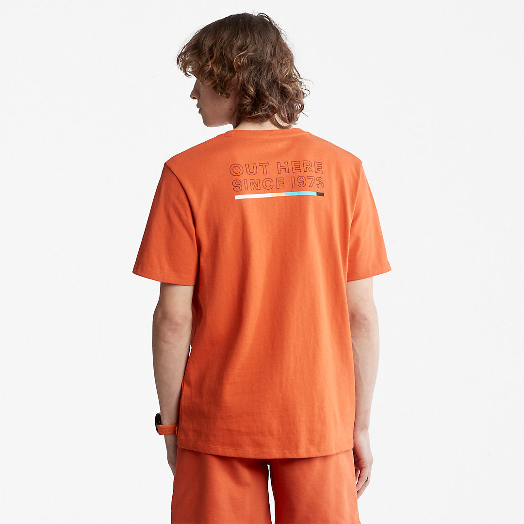 Timberland Mens Outdoor Archive T-Shirt for Men in Orange