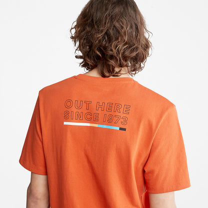 Timberland Mens Outdoor Archive T-Shirt for Men in Orange