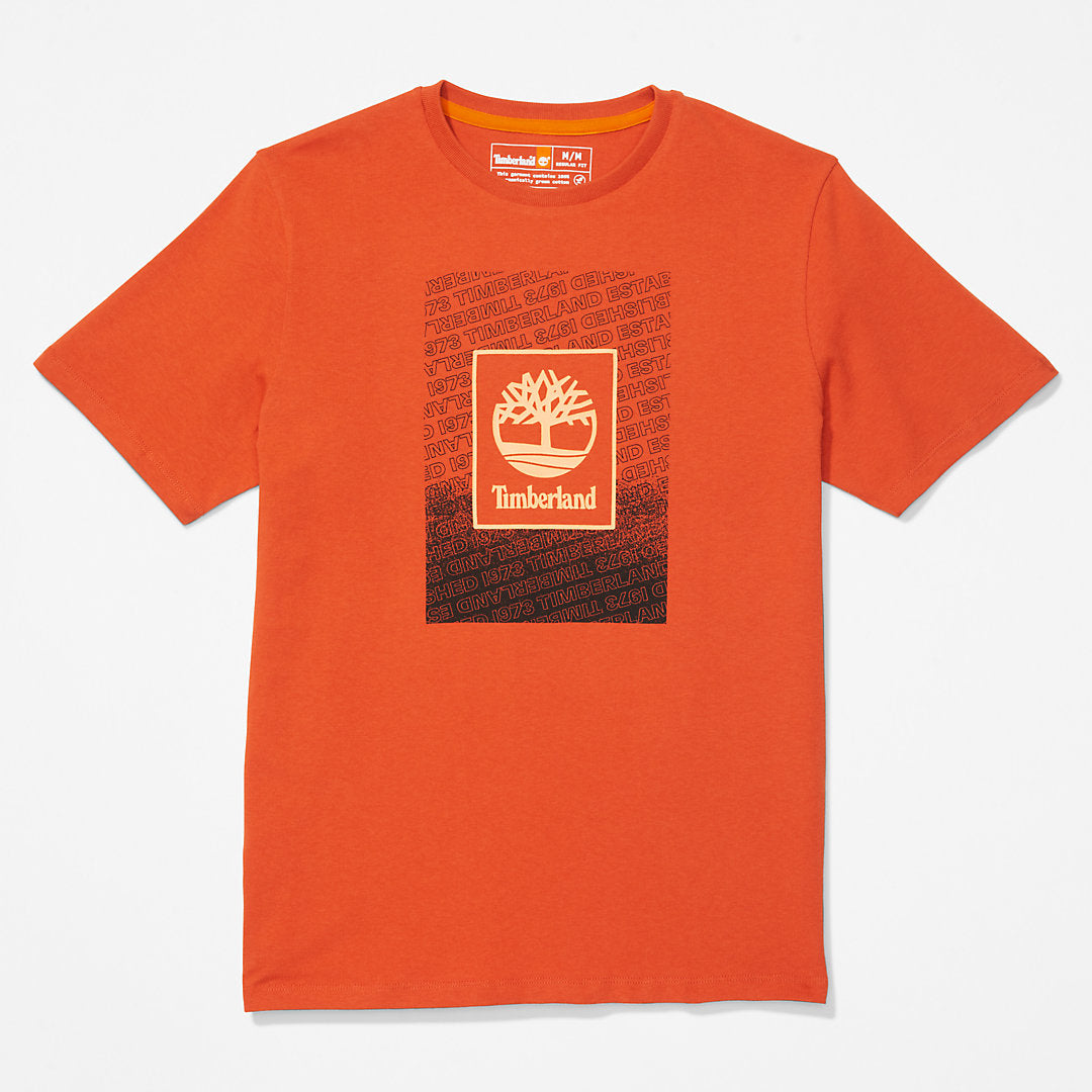 Timberland Mens Outdoor Archive T-Shirt for Men in Orange