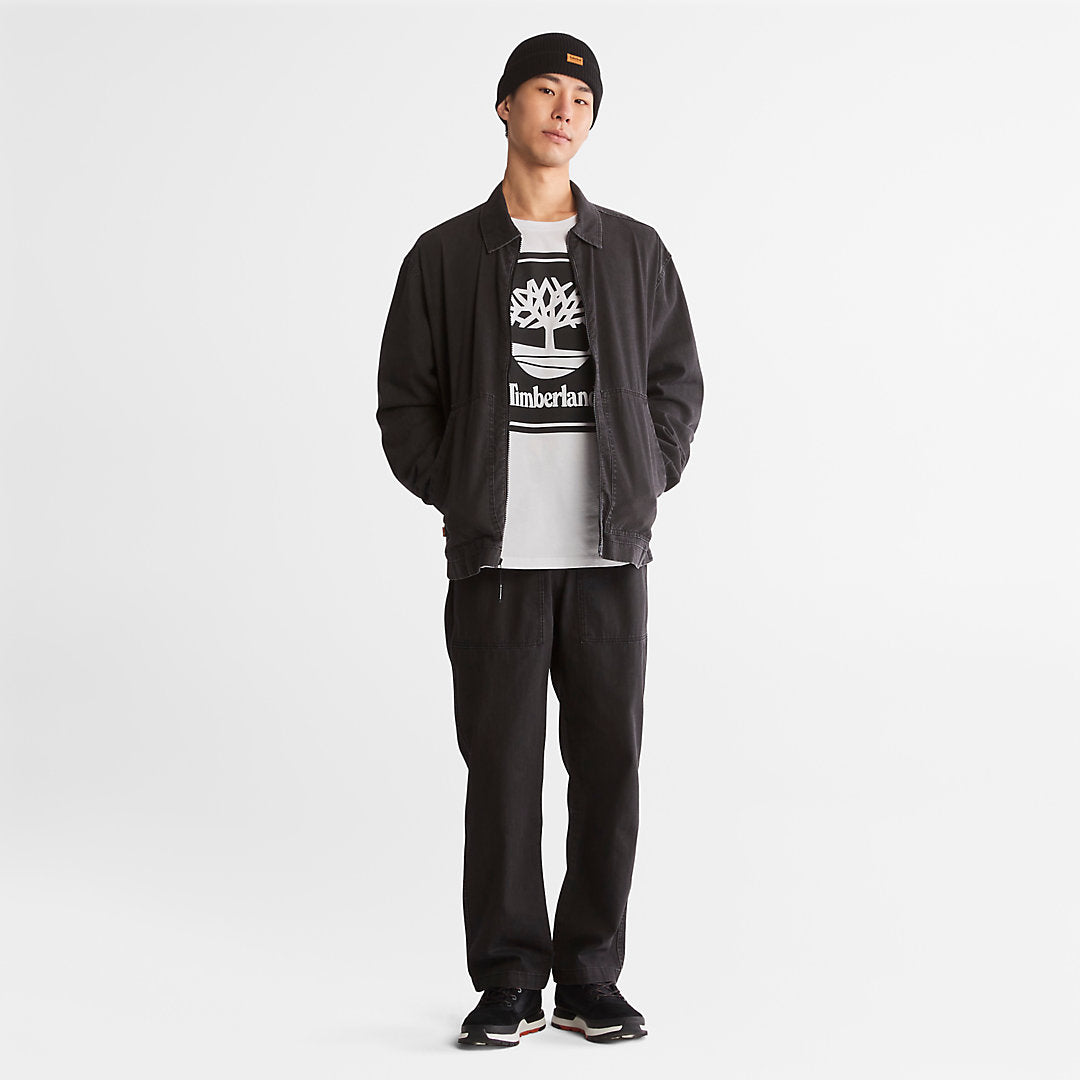 Timberland Mens Progressive Utility Light Denim Jacket for Men in Black