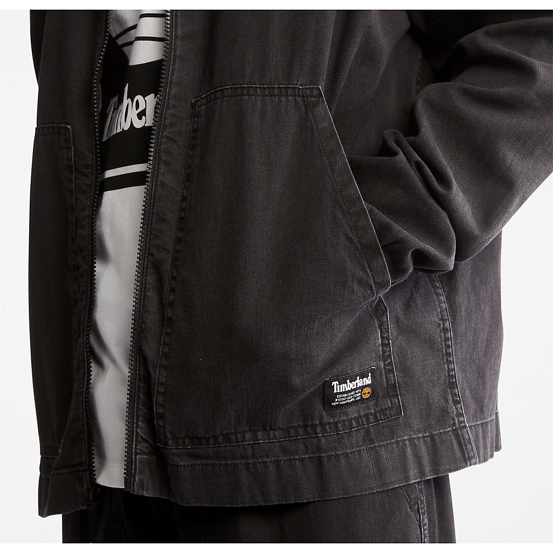 Timberland Mens Progressive Utility Light Denim Jacket for Men in Black