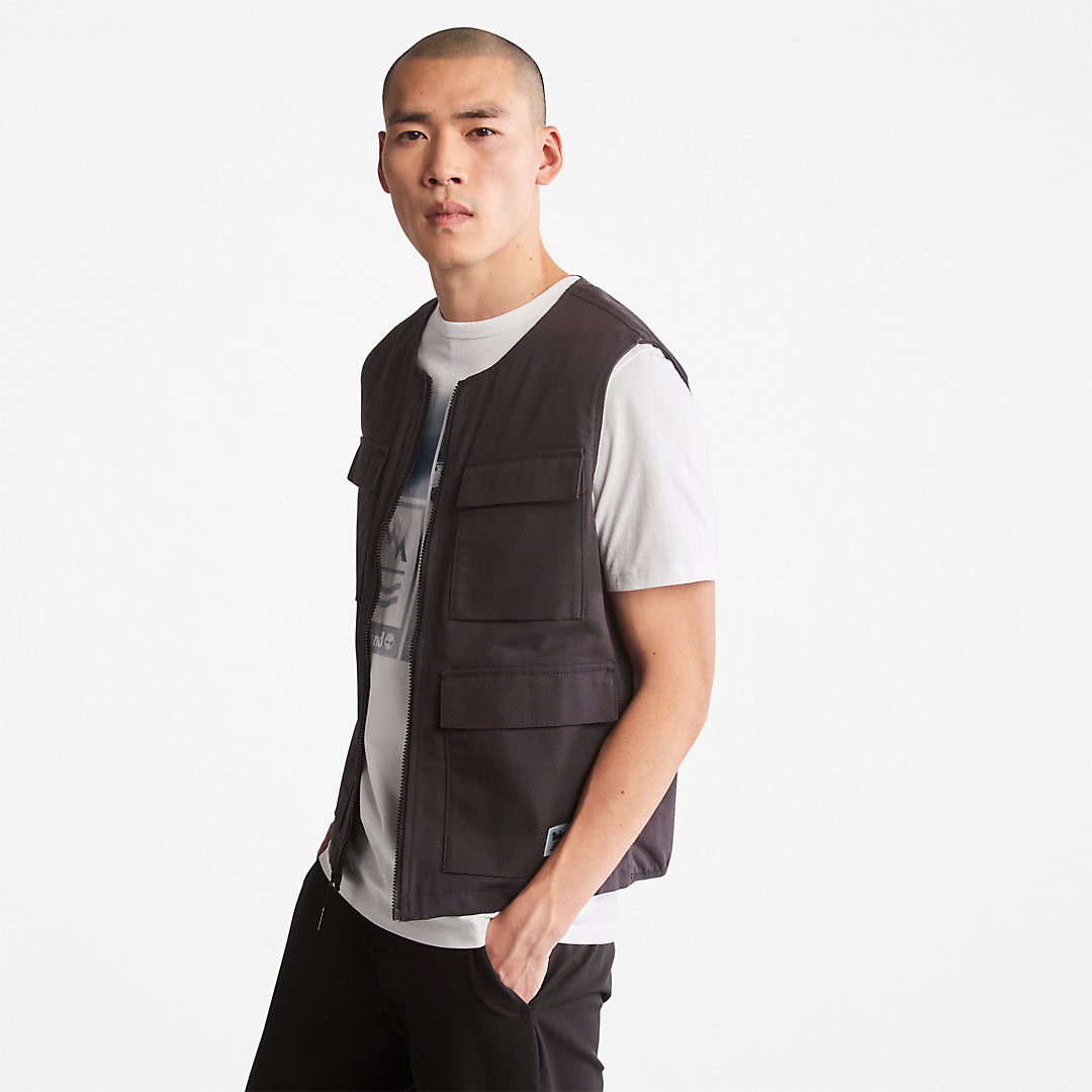 Timberland Mens Progressive Utility Multi-Pocket Gilet for Men in Black
