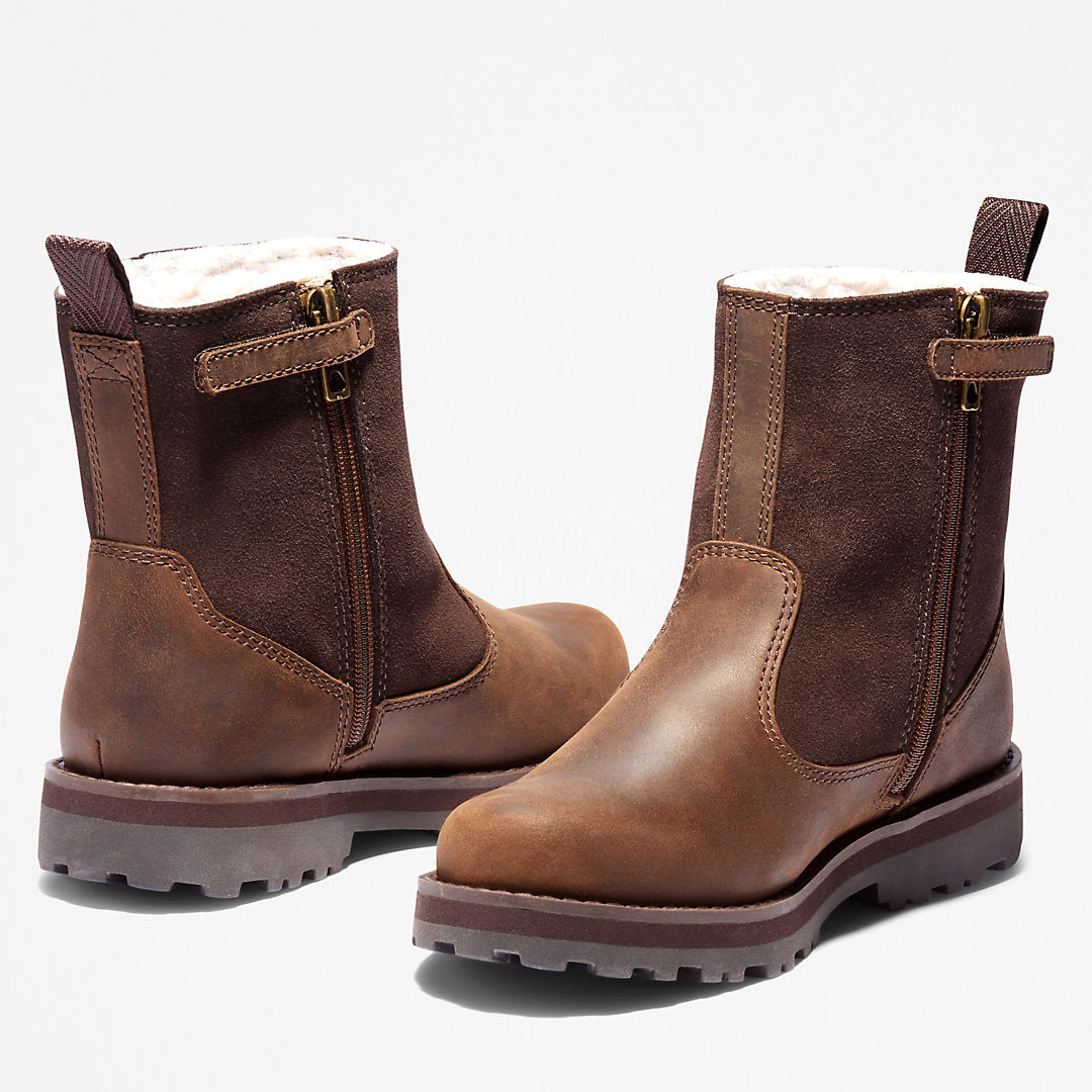 Timberland Kids Courma Kid Lined Boot for Junior in Dark Brown