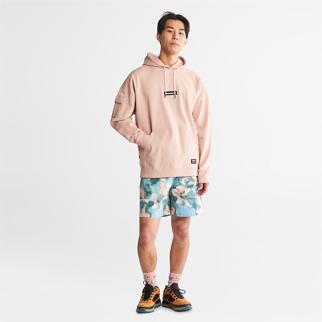 Timberland Mens Progressive Utility Hoodie for Men in Light Pink