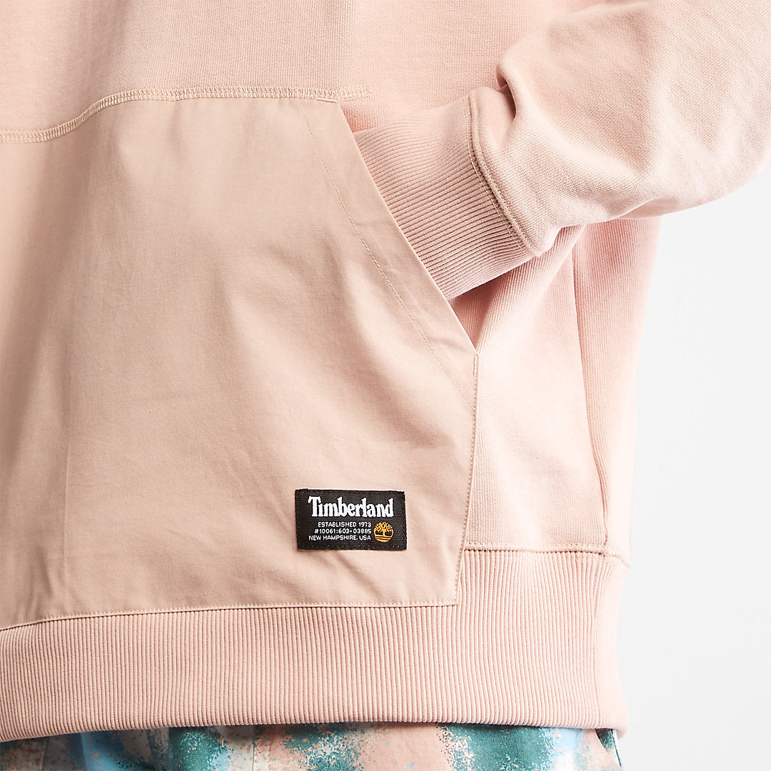 Timberland Mens Progressive Utility Hoodie for Men in Light Pink