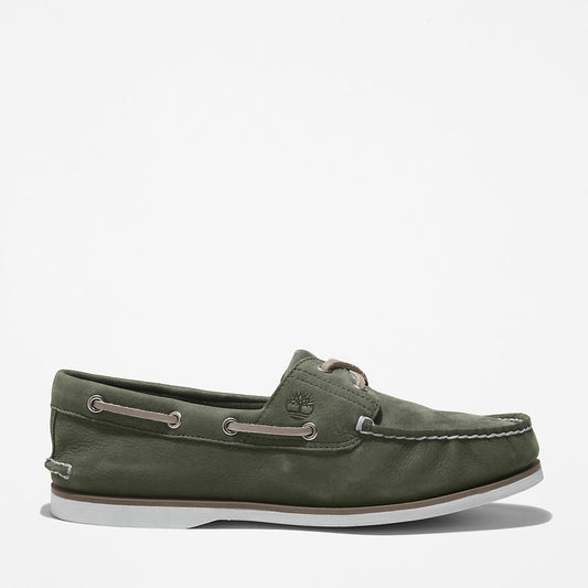 Timberland Mens Timberland® 2-Eye Classic Boat Shoe for Men in Dark Green