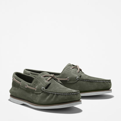 Timberland Mens Timberland® 2-Eye Classic Boat Shoe for Men in Dark Green