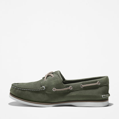 Timberland Mens Timberland® 2-Eye Classic Boat Shoe for Men in Dark Green