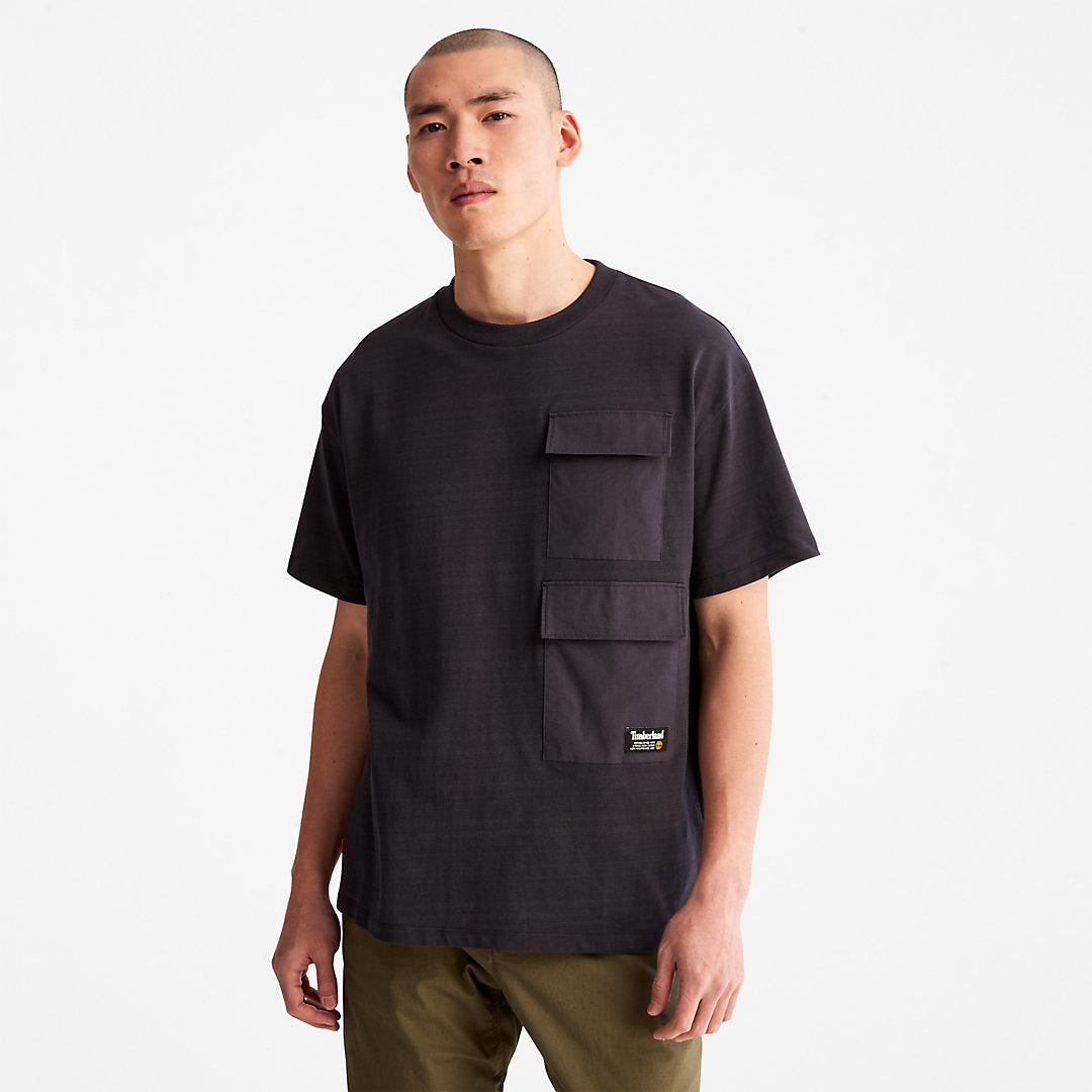 Timberland Mens Progressive Utility Multi-pocket T-Shirt for Men in Black