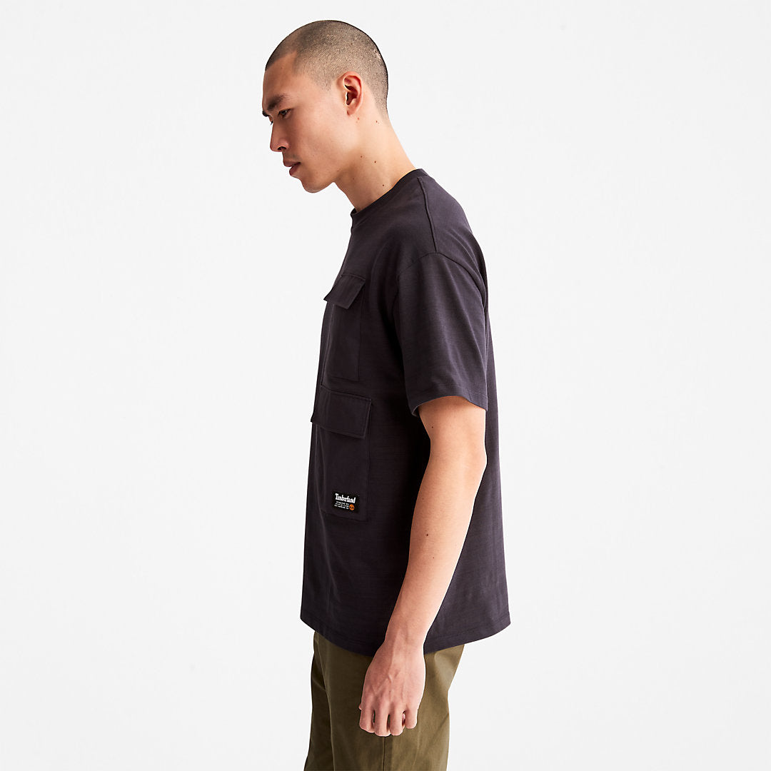 Timberland Mens Progressive Utility Multi-pocket T-Shirt for Men in Black