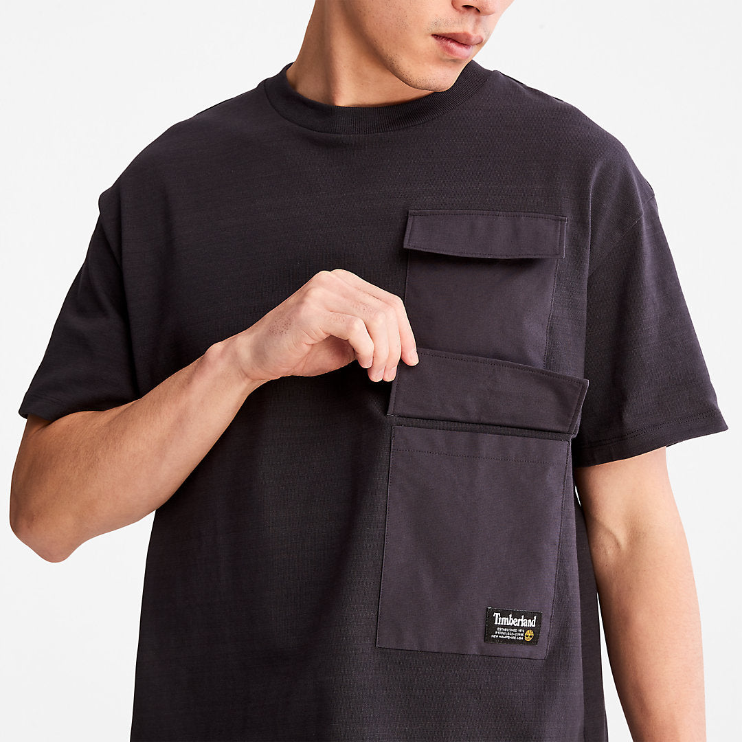 Timberland Mens Progressive Utility Multi-pocket T-Shirt for Men in Black
