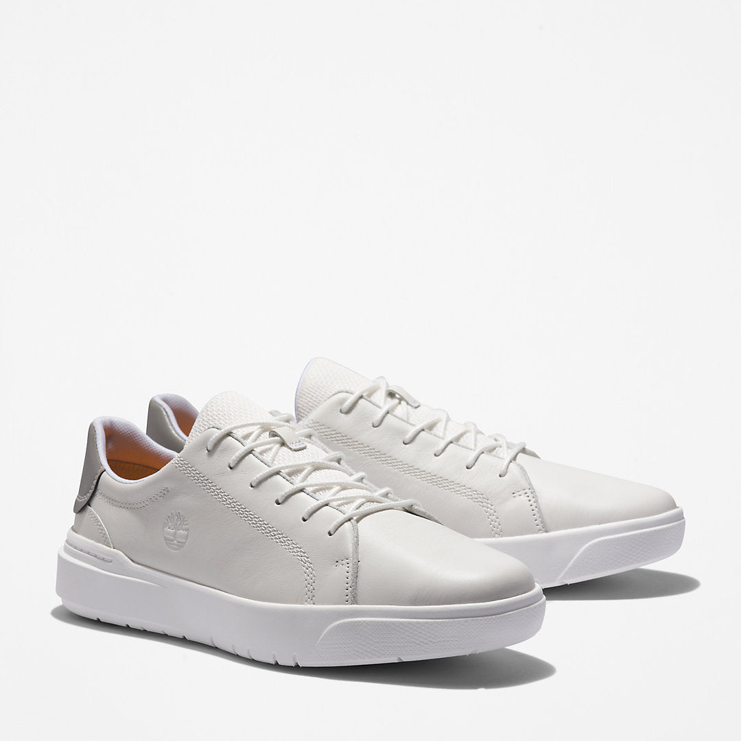 Timberland Mens Seneca Bay Leather Trainer for Men in White
