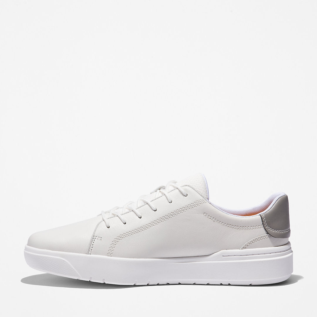 Timberland Mens Seneca Bay Leather Trainer for Men in White