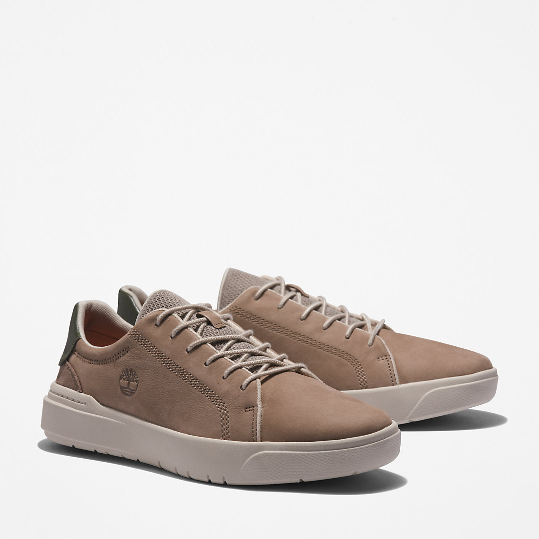 Timberland Mens Seneca Bay Leather Trainer for Men in Beige