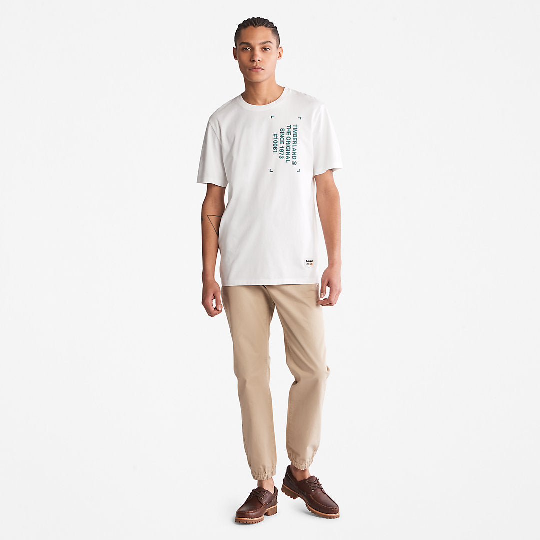 Timberland Mens Progressive Utility Graphic T-Shirt for Men in White