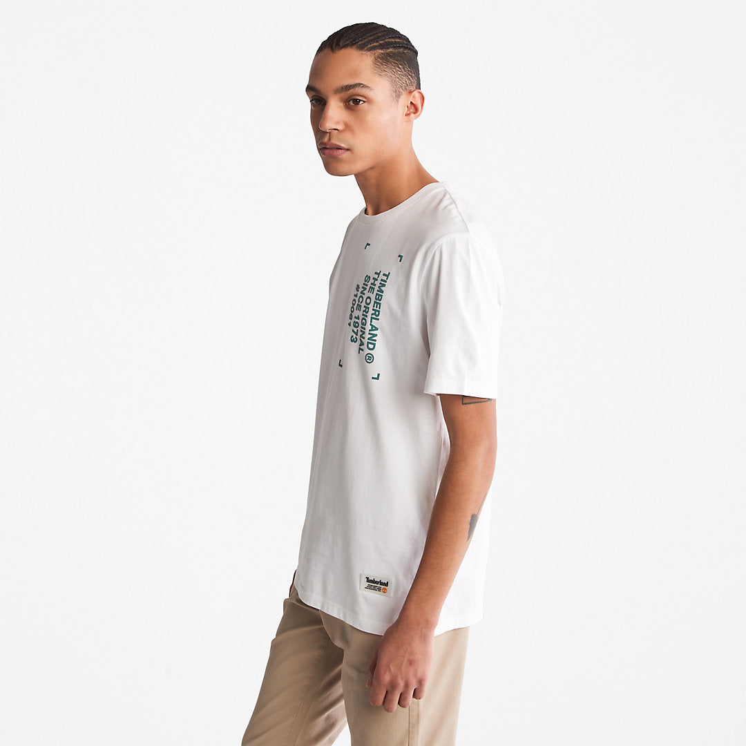 Timberland Mens Progressive Utility Graphic T-Shirt for Men in White