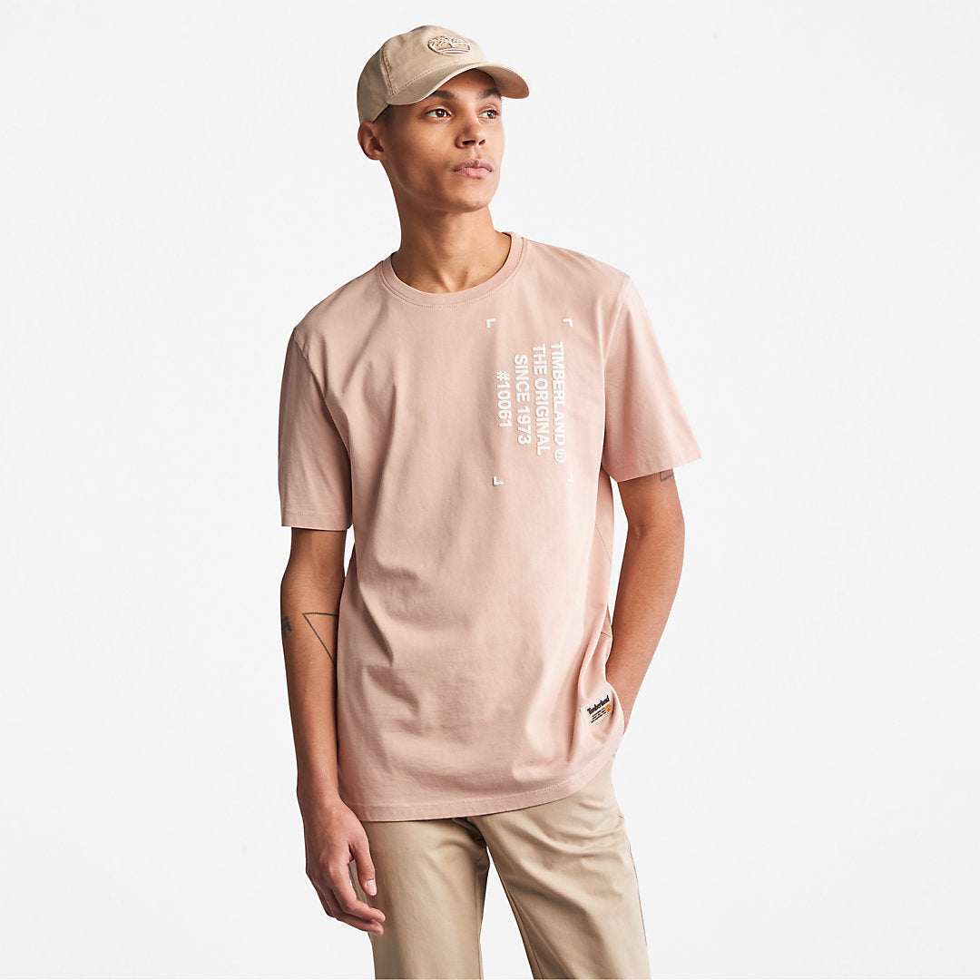 Timberland Mens Progressive Utility Graphic T-Shirt for Men in Pink