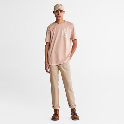 Timberland Mens Progressive Utility Graphic T-Shirt for Men in Pink