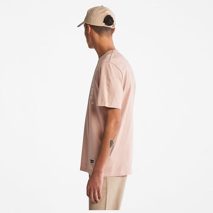 Timberland Mens Progressive Utility Graphic T-Shirt for Men in Pink