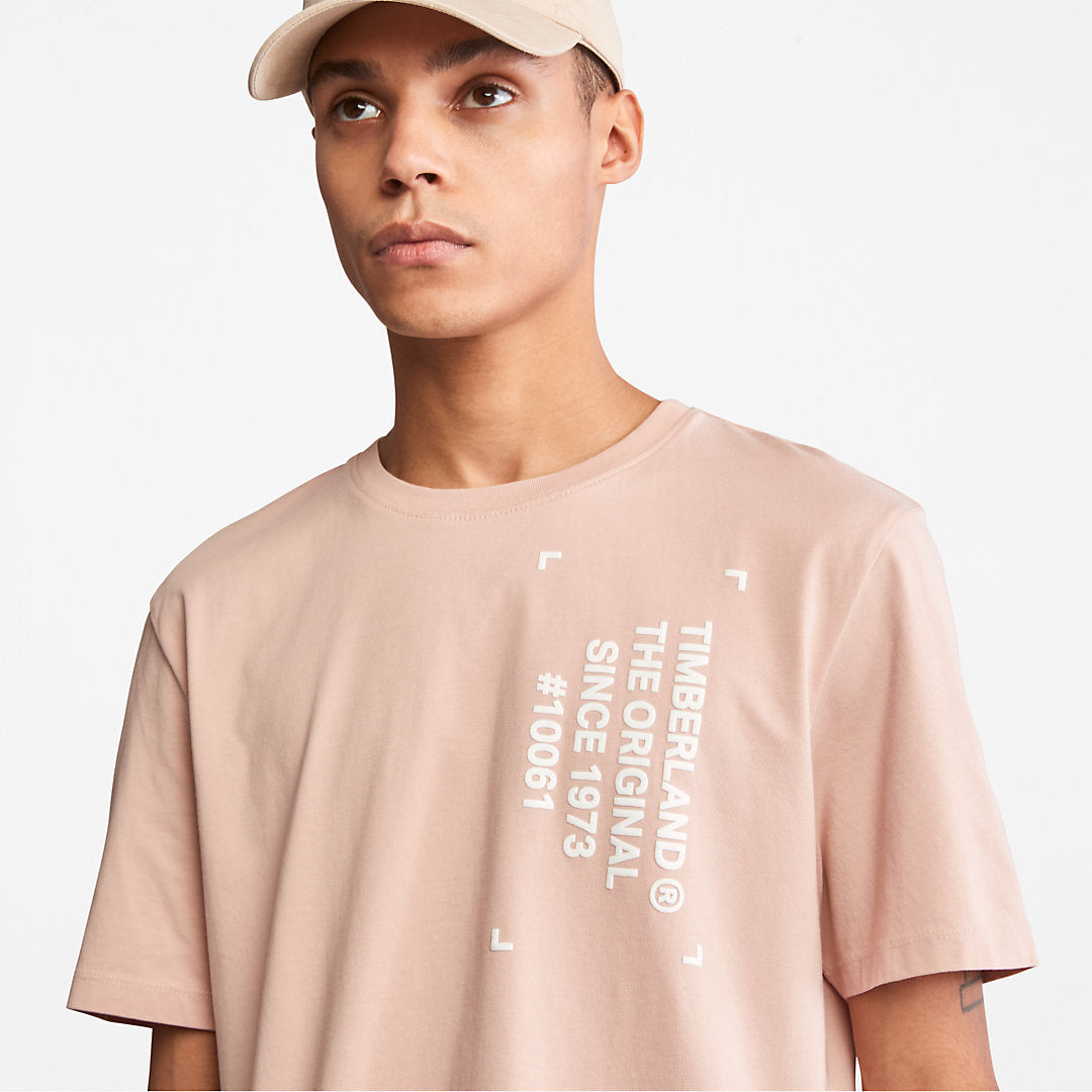Timberland Mens Progressive Utility Graphic T-Shirt for Men in Pink