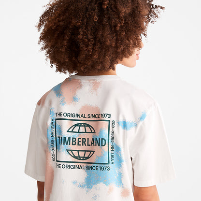 Timberland Mens Paint Graphic T-Shirt for Men in White
