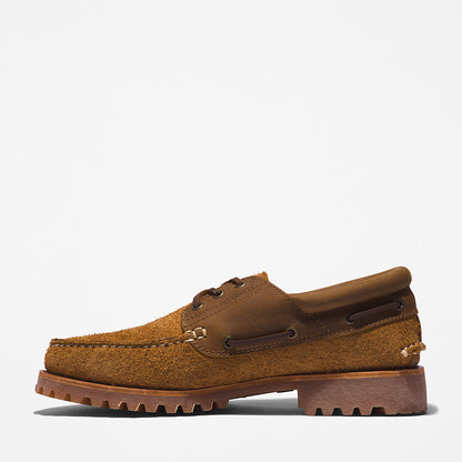 Timberland Mens Timberland® 3-Eye Lug Handsewn Boat Shoe for Men in Medium Brown