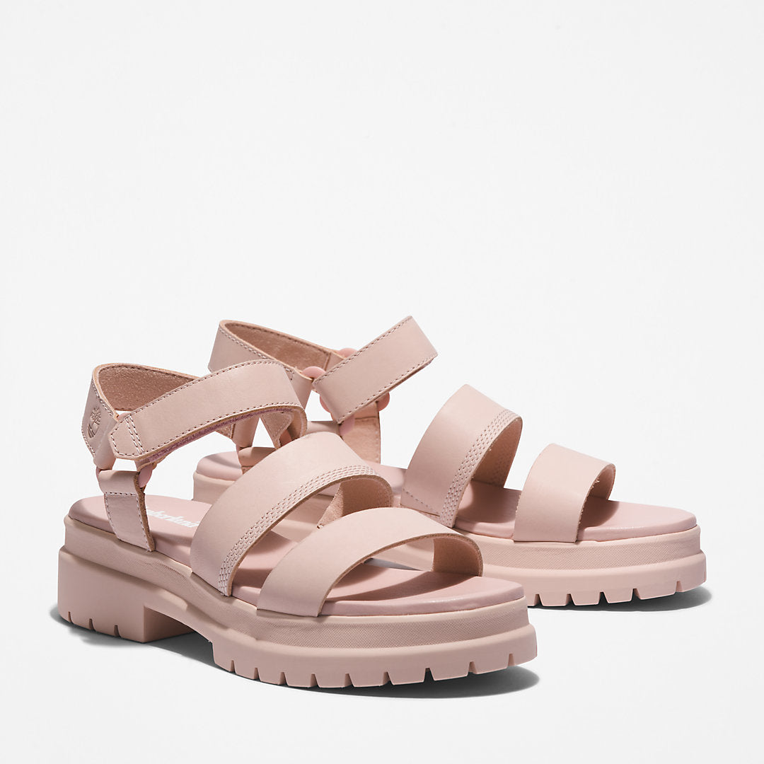 Timberland Womens London Vibe Ankle-Strap Sandal for Women in Light Pink