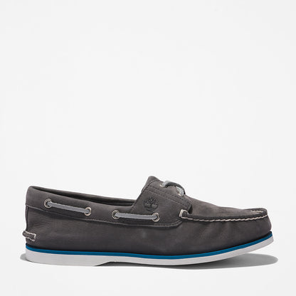 Timberland Mens Timberland® 2-Eye Classic Boat Shoe for Men in Dark Grey