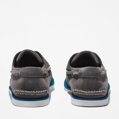 Timberland Mens Timberland® 2-Eye Classic Boat Shoe for Men in Dark Grey