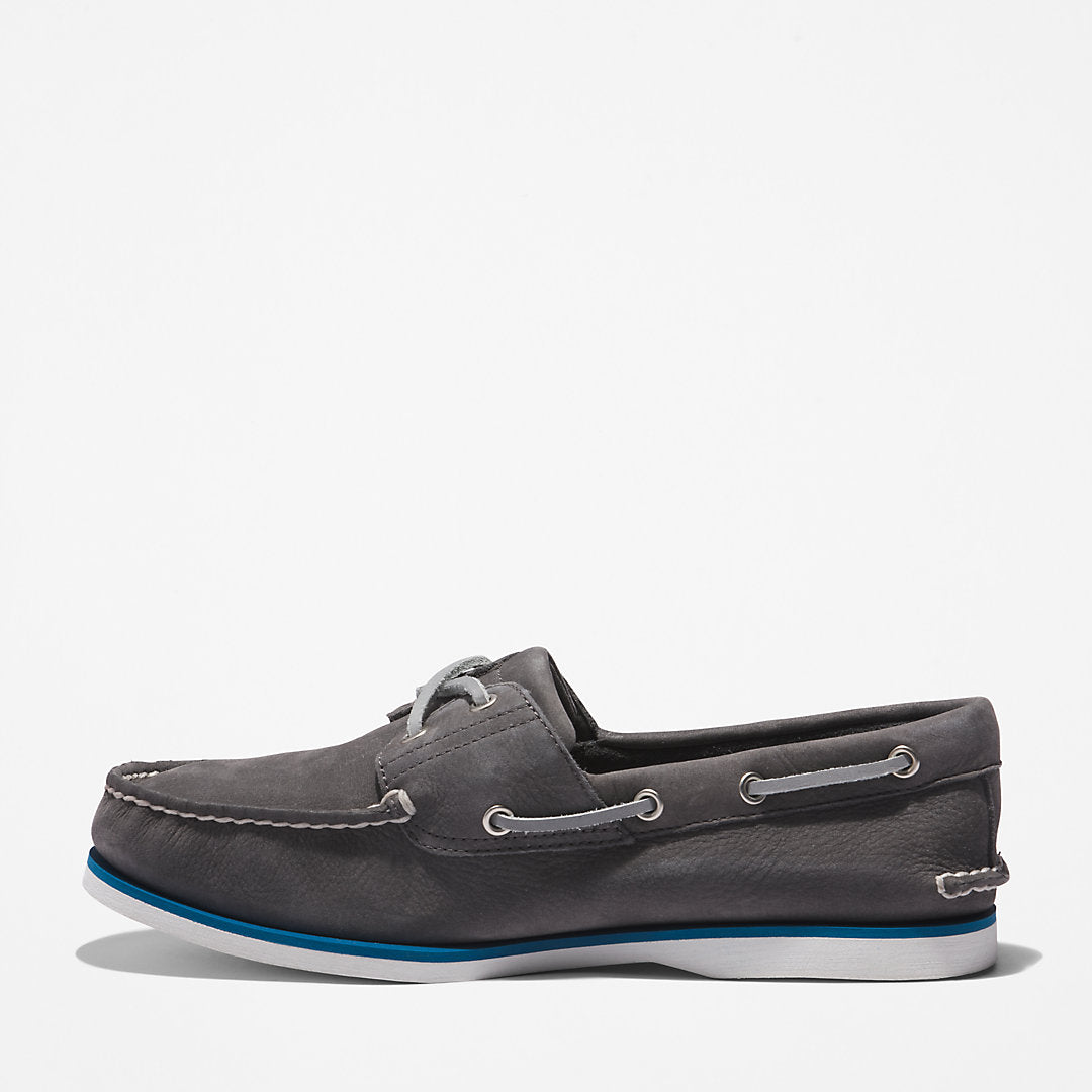 Timberland Mens Timberland® 2-Eye Classic Boat Shoe for Men in Dark Grey