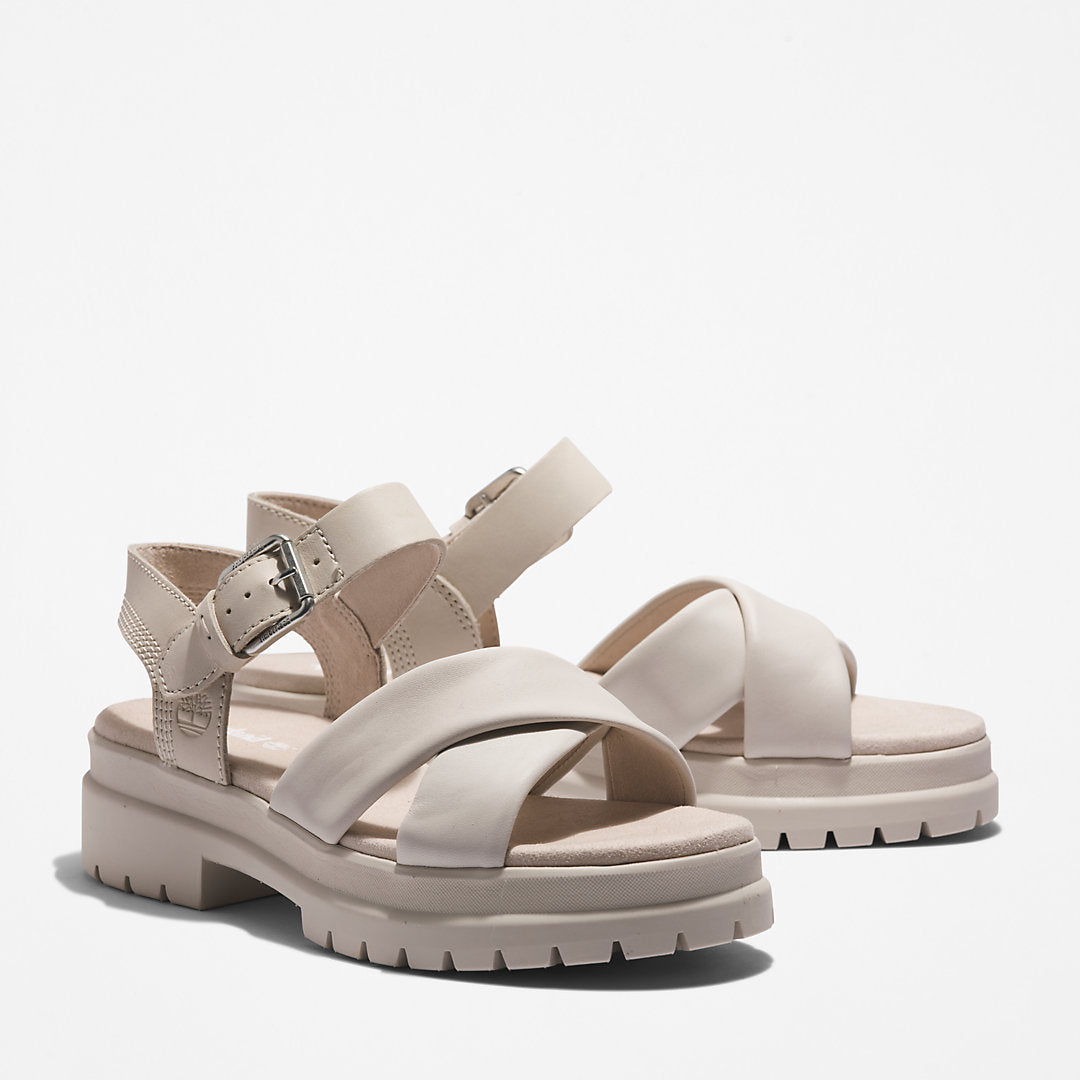 Timberland Womens London Vibe Ankle-strap Sandal for Women in White