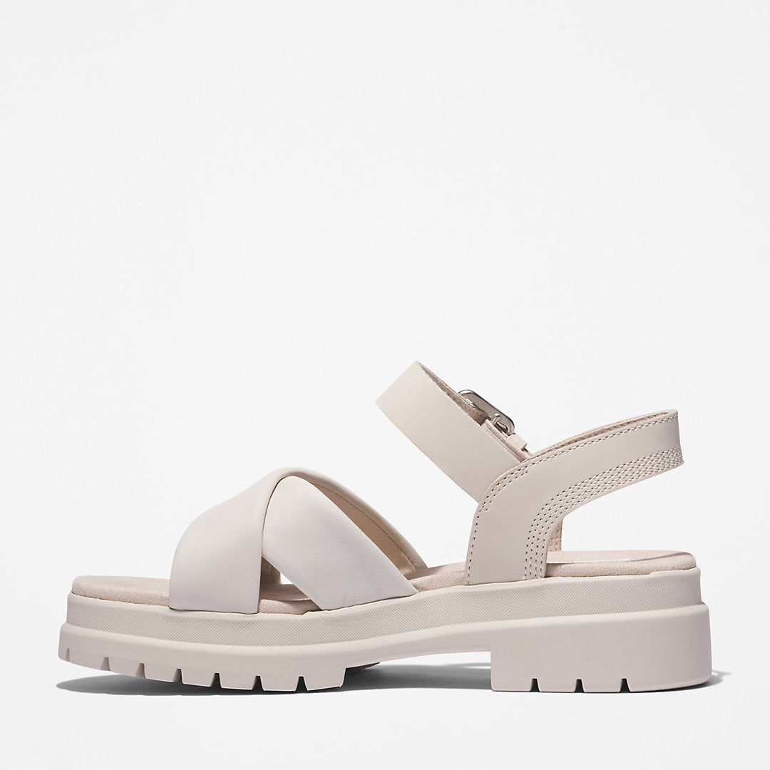 Timberland Womens London Vibe Ankle-strap Sandal for Women in White