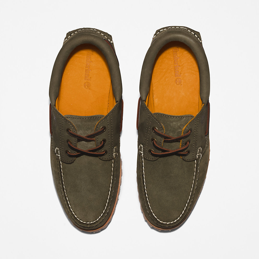 Timberland Mens Timberland® 3-Eye Lug Handsewn Boat Shoe for Men in Dark Green