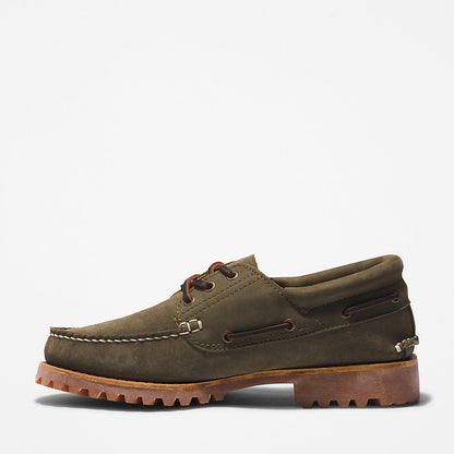 Timberland Mens Timberland® 3-Eye Lug Handsewn Boat Shoe for Men in Dark Green