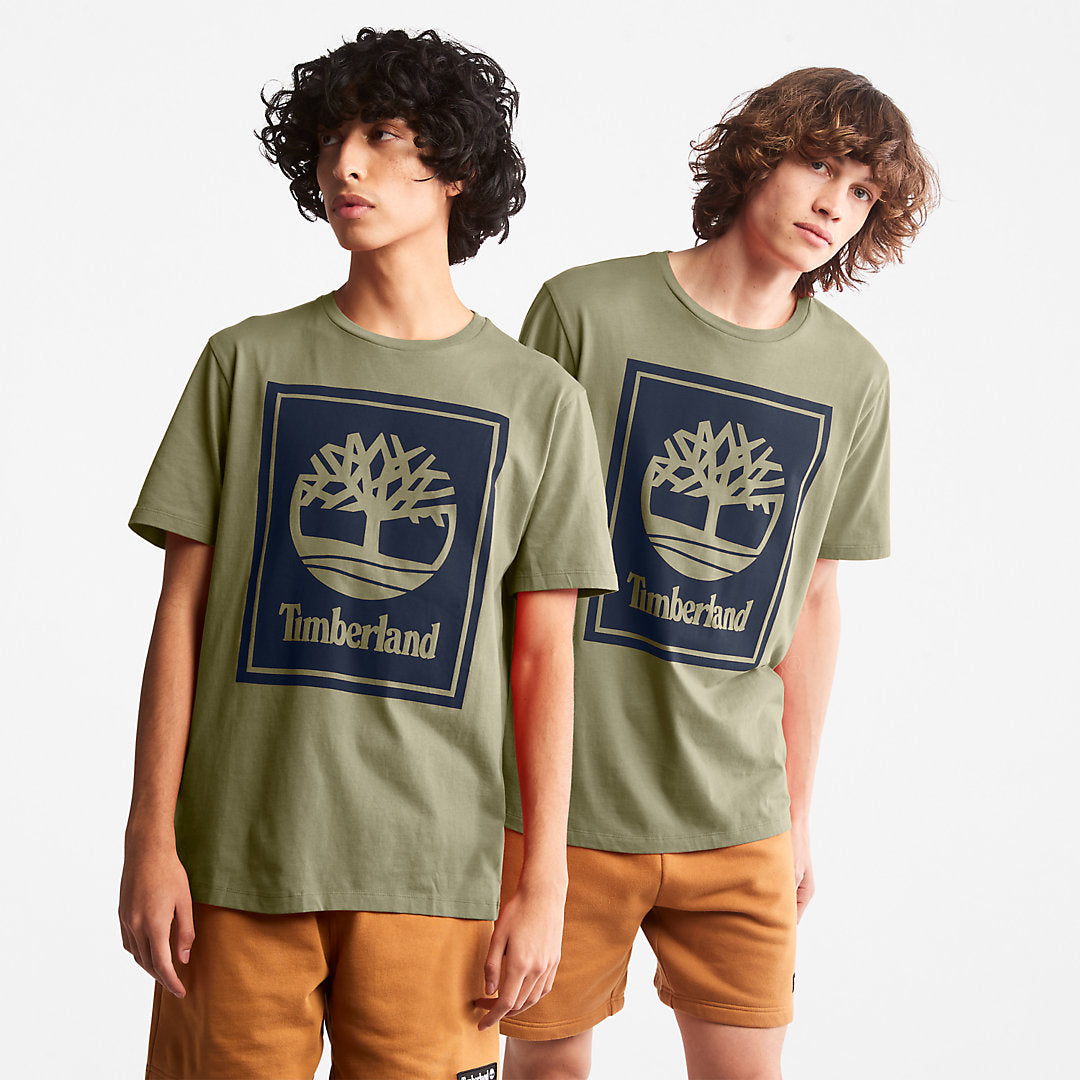 Timberland Mens Tree Logo T-Shirt for All Gender in Green