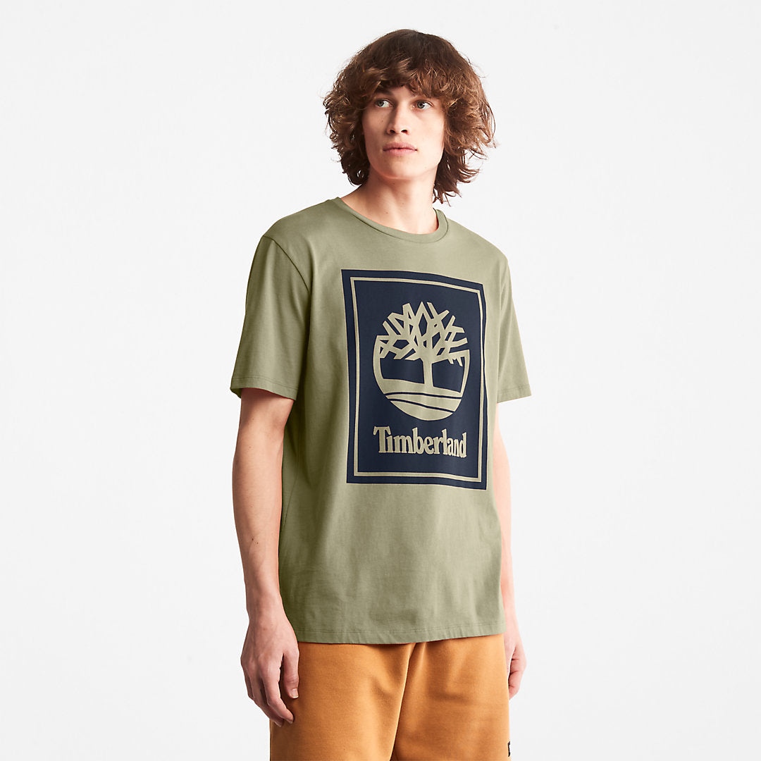 Timberland Mens Tree Logo T-Shirt for All Gender in Green