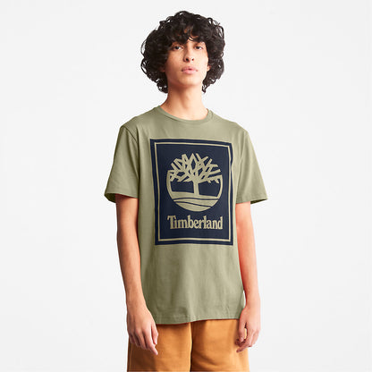 Timberland Mens Tree Logo T-Shirt for All Gender in Green