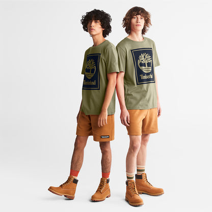 Timberland Mens Tree Logo T-Shirt for All Gender in Green