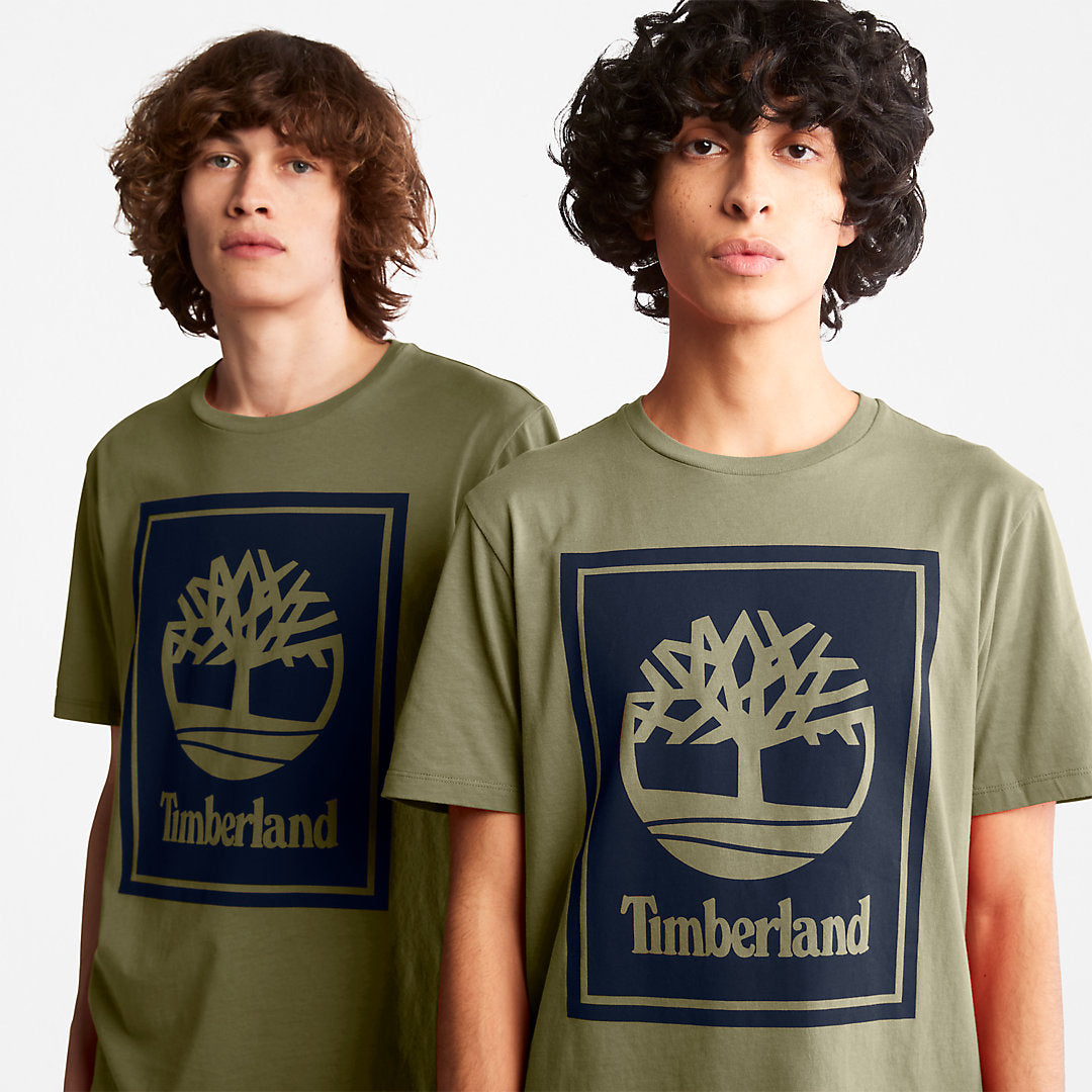 Timberland Mens Tree Logo T-Shirt for All Gender in Green