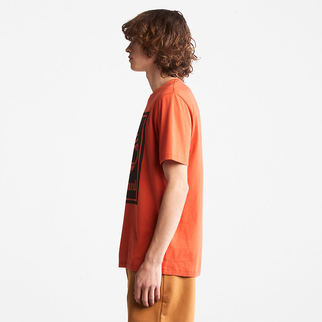 Timberland Mens Tree Logo T-Shirt for All Gender in Orange