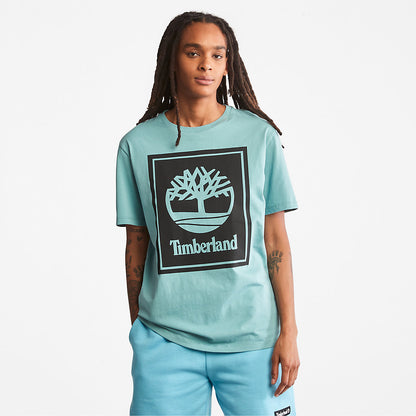 Timberland Mens Tree Logo T-Shirt for All Gender in Teal