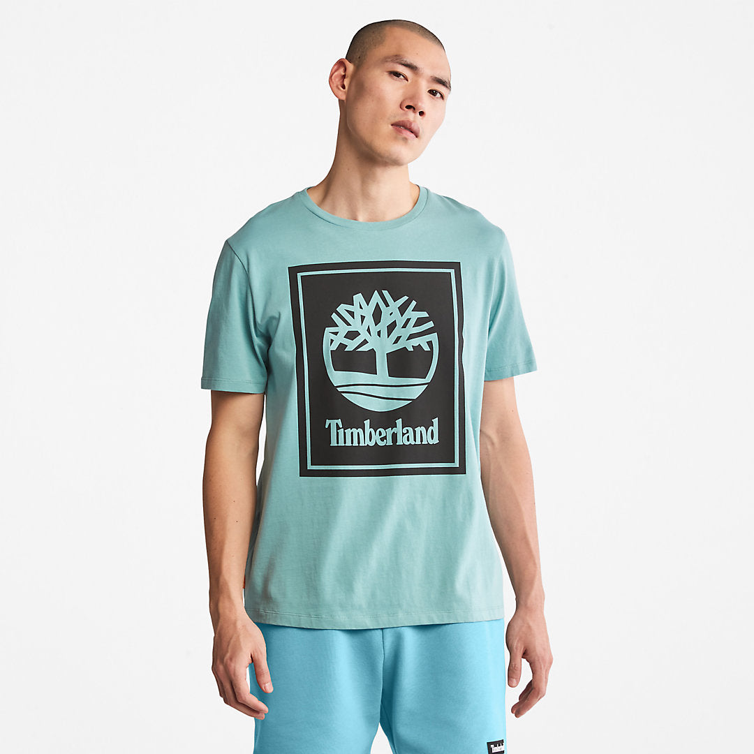 Timberland Mens Tree Logo T-Shirt for All Gender in Teal