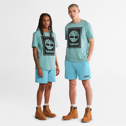 Timberland Mens Tree Logo T-Shirt for All Gender in Teal
