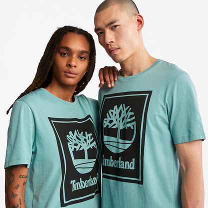 Timberland Mens Tree Logo T-Shirt for All Gender in Teal